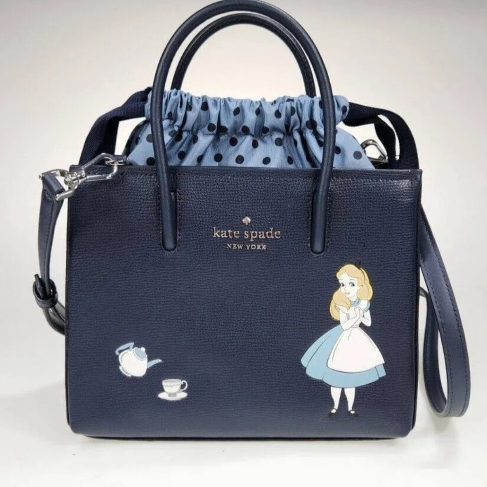 disney x kate spade new york alice in wonderland shopper crossbody bag - Picture 1 of 8